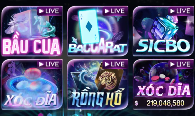Sảnh Trò Chơi Casino Online 789Club Trải Nghiệm Sòng Bài Trực Tuyến Đẳng Cấp Quốc Tế