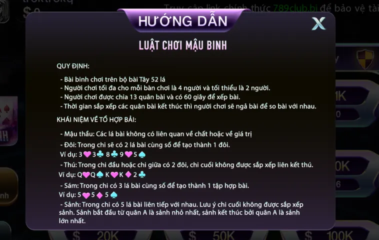 Hướng Dẫn Tham Gia Chơi Mậu Binh Tại 789Club Thắng Lớn Mỗi Ngày