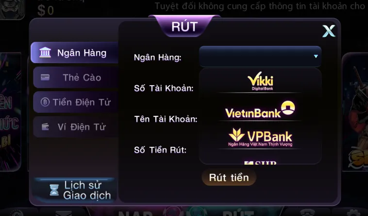 Rút Tiền Qua Ngân Hàng Tại 789Club Hướng Dẫn Cách Thực Hiện Giao Dịch Nhanh Chóng An Toàn